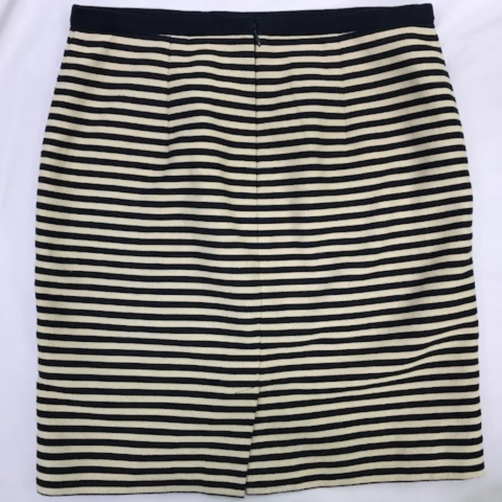 Ann Taylor Loft Blue and Beige Striped Skirt - Picture 4 of 5